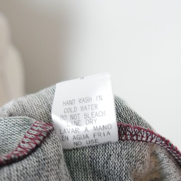 Entro Maroon with Green Plaid and Tan Elbow Patch Open Cardigan Medium - Picture 7 of 11